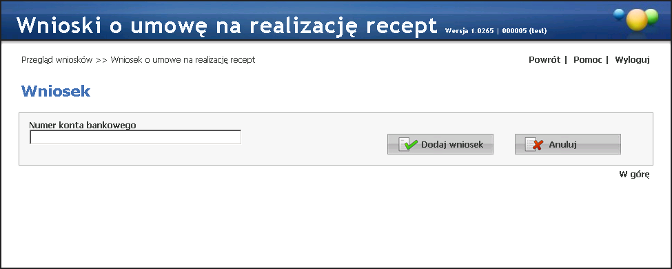 128 Portal Świadczeniodawcy Lista wyświetlanych wniosków (jeżeli istnieją) może być filtrowana wg statusu wniosku, początkowej daty rejestracji wniosku oraz końcowej daty rejestracji wniosku.