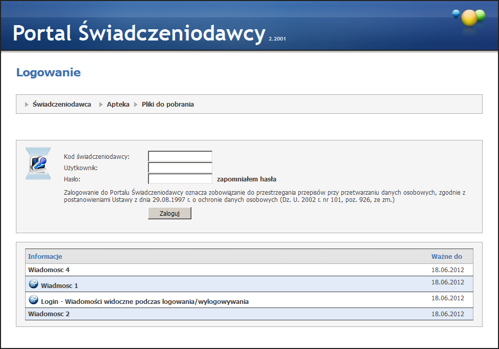 Praca z programem 2 7 Praca z programem Aby zainicjować serwis www, należy uruchomić przeglądarkę internetową (np. Internet Explorer, Mozilla Firefox itp.