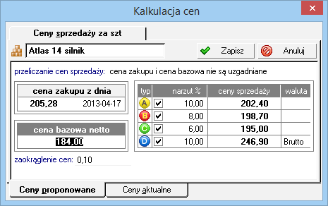 Podręcznik użytkownika Sage Symfonia Handel (Sprzedaż i magazyn) 110 wystawianego dokumentu.