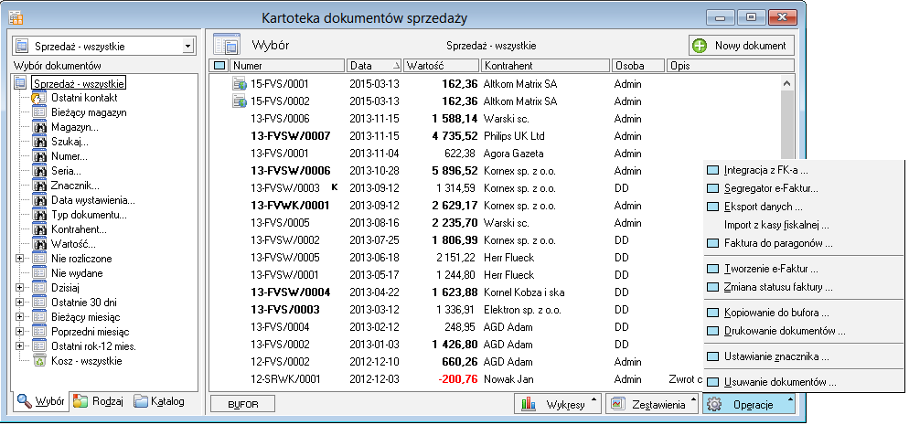 Podręcznik użytkownika Sage Symfonia Handel (Sprzedaż i magazyn) 8 Po prawidłowym podaniu nazwy użytkownika i hasła w oknie Otwieranie firmy, program pracuje w trybie firma.