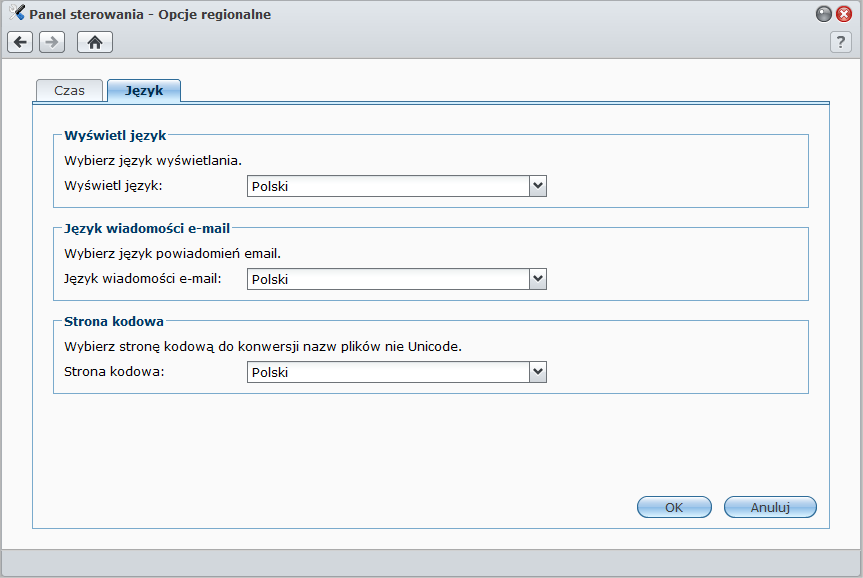 Modyfikowanie opcji regionalnych USB Station 2 Przewodnik Aby zmienić następujące opcje regionalne, przejdź do opcji Menu główne > Panel sterowania > Opcje regionalne.