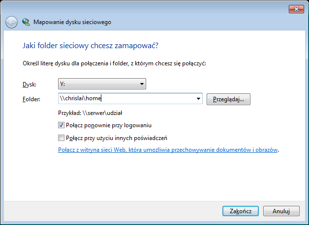 USB Station 2 Przewodnik Metoda 3: Użycie Eksploratora Windows. 1 Otwórz okno Eksploratora Windows i wybierz Narzędzia > Mapuj napęd sieciowy, aby wyświetlić okno Mapuj napęd sieciowy.