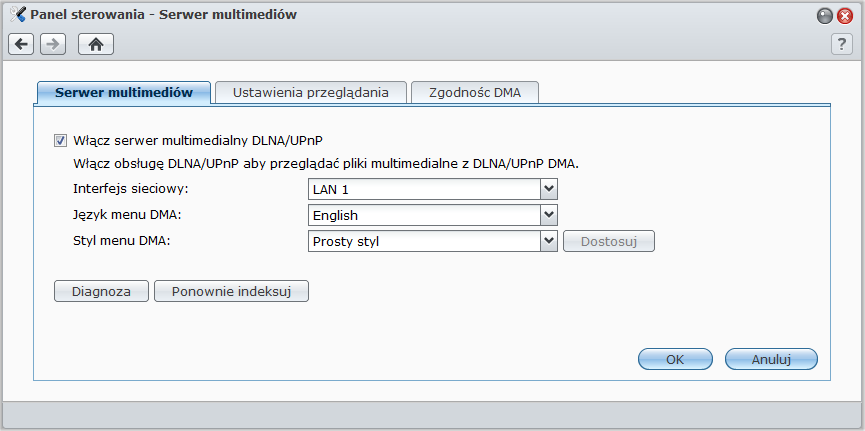 Rozdział Zarządzanie serwerem multimediów i Rozdział 12: usługą itunes 12 Serwer USB Station 2 może pełnić funkcję serwera multimediów w sieci lokalnej, umożliwiając komputerom (z odtwarzaczem