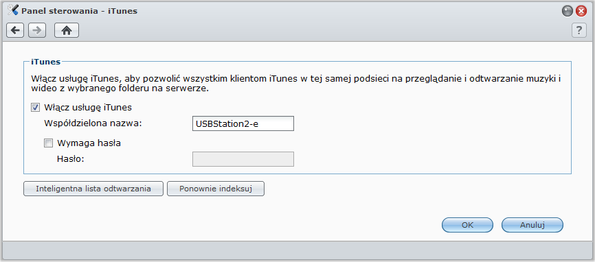 USB Station 2 Przewodnik Rozszerzanie zgodności z adapterem DMA W sekcji Zgodność DMA można zwiększyć zgodność DMA, tak aby materiały multimedialne na serwerze USB Station 2 były bez problemu