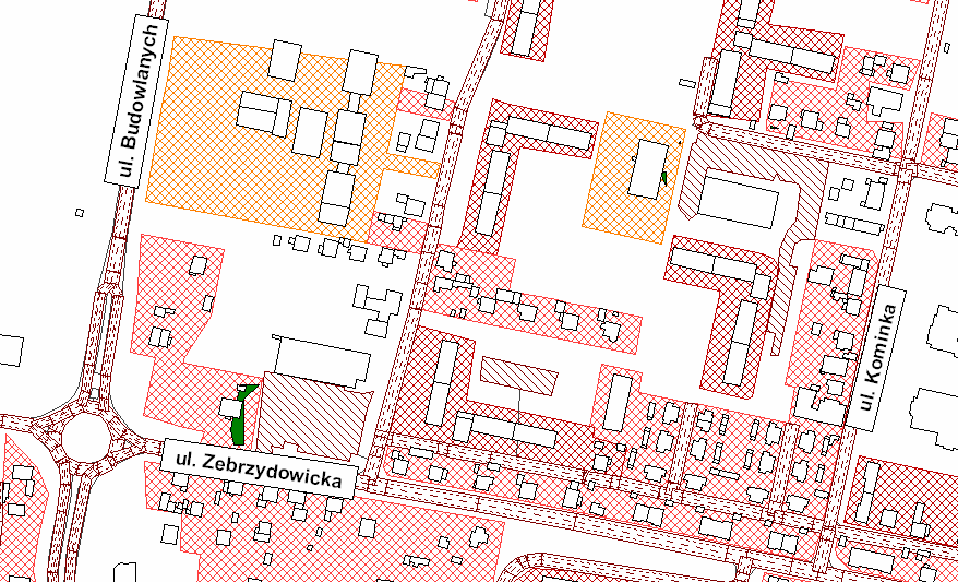Maroko-Nowiny Rysunek 67. Mapa wskaźnika M dla poziomu LDWN. Rejon ulic Budowlanych i Zebrzydowickiej. Rysunek 68.