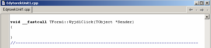 C++ Builder. Programowanie obiektowe. Ćwiczenie 1.