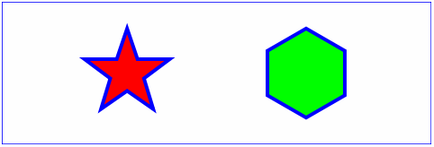 2.5.6. Wielokąt Element polygon definiuje zamkniętą figurę złożoną ze zbioru połączonych linii prostych. Dostępne atrybuty: points = "<list-of-points>" punkty przez które przechodzi polilinia.
