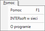 GŁÓWNE PASKI PROGRAMU Menu Widok Menu