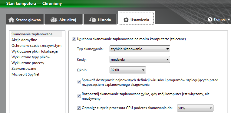 oraz skanowanie Proponuję dla czystych ćwiczeniowych systemów przerwać skanowanie!