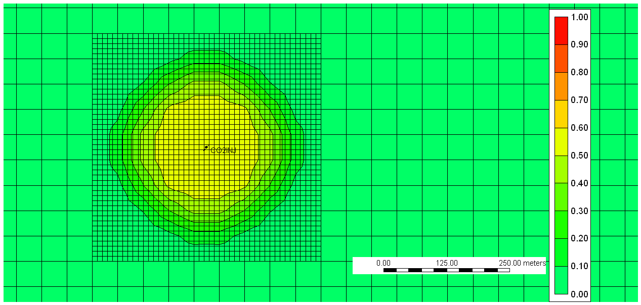 Pilot injection project injection simulations (AGH-UST) the CO2 plume range practically
