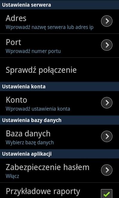 Rysunek 4 Ustawienia urządzenia mobilnego 4.3.