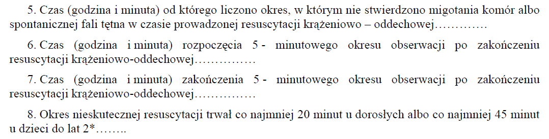 Protokół rozpoznania nieodwracalnego zatrzymania