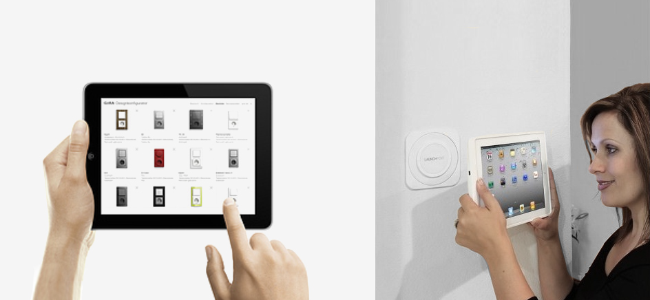 W koncepcji znalazła się też stacja dokująca LaunchPort WallStation dla Ipadów (same urządzenie IPAD + obudowa Launchport