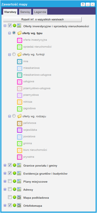 Rysunek 1 Prezentacja graficzna ofert nieruchomości 2.1.1. Wyszukiwanie oferty Użytkownik jest zalogowany i posiada wymagane uprawnienia.