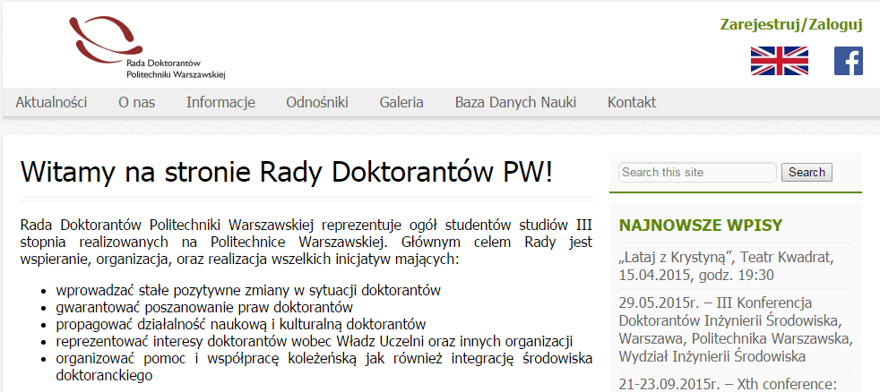 Komunikacja strona internetowa RDPW Comiesięczne spotkania RDPW Posiedzenia