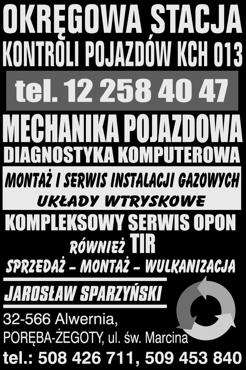 Speed Gaz P.H.U. Marcin Mińszczak 32-500 Chrzanów, ul. Oświęcimska 71...tel. 32 6235804 WALDEXWulkanizacja,SkupiSprzedażOponUżyw. Skup i Sprzedaż Samochodów, Auto Części Używane 32-500 Chrzanów, ul.