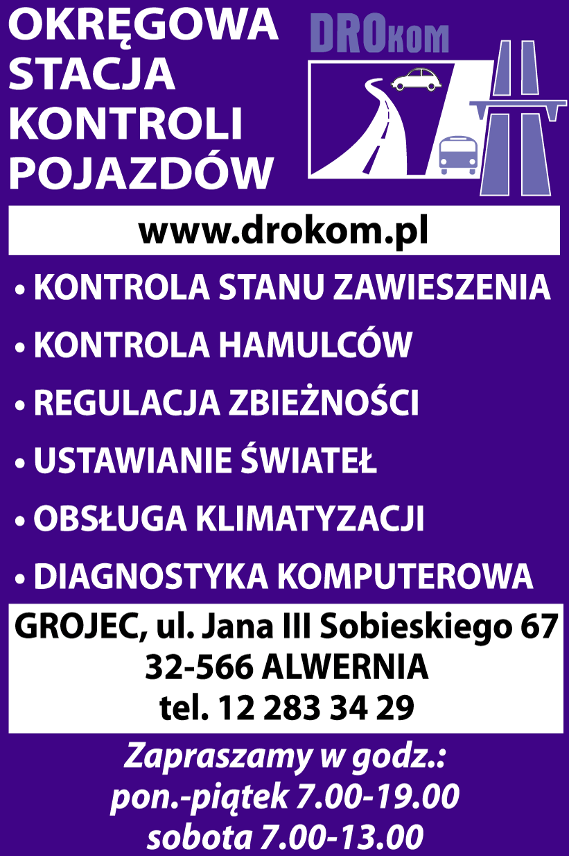 Szpitalna 92...tel. 32 6239774 Wojcars Wojciech Obrok 32-500 Chrzanów - Luszowice, ul. 21 Stycznia 5...tel. 32 7115090 ALWERNIA A & A F.H.U. s.c. Suślik & Suślik 32-566 Alwernia, ul. Krakowska 57 A.