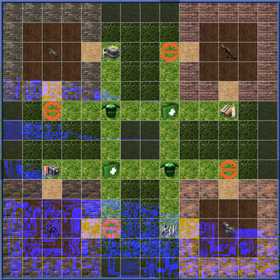 QUAIKE. Charakterystyka standardowych map trzeba bardzo uważać. Znajdujący się na mapie quad może bardzo pomóc ponieważ ma dość długi czas działania.