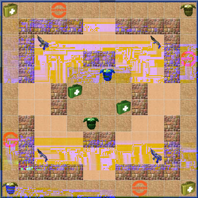 QUAIKE. Charakterystyka standardowych map 1. QDL0 1.1. Wymiary Szerokość: 12 Wysokość: 12 1.2. Opis Walka na tej mapie będzie się odbywała głównie w jej centralnej części.