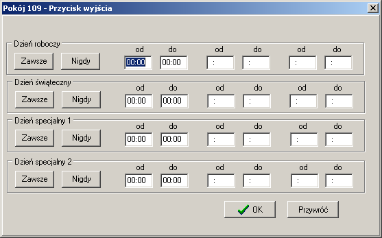 W zakładce Dostęp naleŝy wybrać Modyfikuj Przycisk wyjścia. Rys 10.