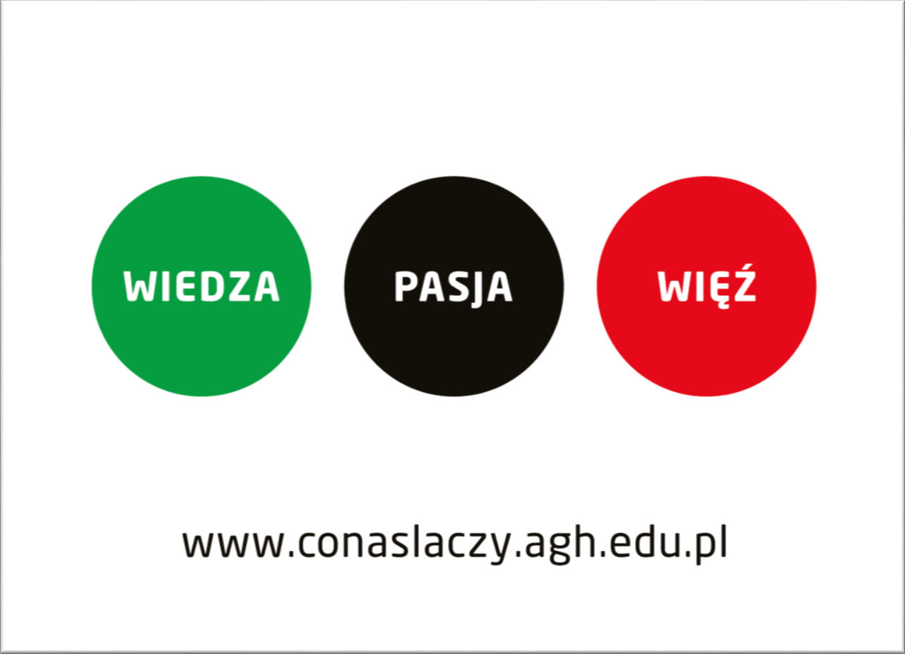 Reklama prasowa jest jednym z elementów projektu wizerunkowego WIEDZA PASJA WIĘŹ, poprzez który przedstawiamy Ambasadorów marki AGH: studentów, pracowników naukowych oraz absolwentów AGH.