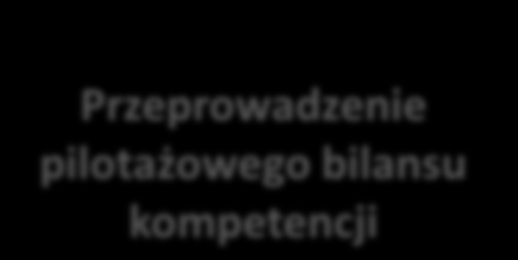 PRZEBIEG WDROŻENIA Stworzenie kart kompetencji - zdefiniowanie kompetencji wraz z poziomami nasilenia Zebranie opisów wszystkich stanowisk pracy w zaangażowanych urzędach i stworzenie