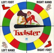Twister-owy zawrót głowy II - zmagania podczas gry w Twistera -