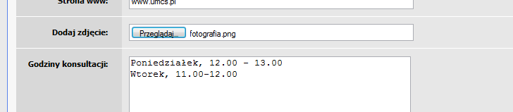 4. Dodawanie zdjęcia Do każdego profilu osobowego można dodać zdjęcie pracownika. System umożliwia wgrywanie zdjęć w typowych formatach graficznych (JPG, PNG).