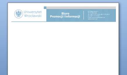 20. Papier firmowy 20.1. PAPIER FIRMOWY mają obowiązek stosować w oficjalnych dokumentach wszystkie jednostki organizacyjne. 20.2. Papier funkcjonuje w dwóch wersjach kolorystycznych: -