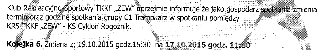 Zwracam się z uprzejmą prośbą o przełożenie gospodarza meczu Salos Dąbrowa Górnicza-Aks Niwka Sosnowiec, IV Liga C1 w dniu 08.10.2015 o godzinie 16.00.