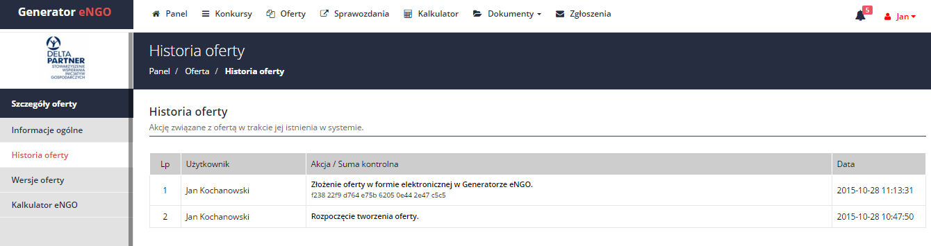 3.4.2 Edycja oferty Po wybraniu tej opcji użytkownik zostanie przeniesiony do formularza edycji oferty opisanego w podrozdziale Edycja oferty.