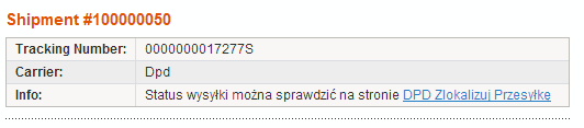 Zostanie pobrana etykieta oraz numer nadania.