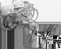 Schowki 77 2. Zawsze przed ustawieniem roweru obrócić pedały w odpowiednie położenie. Do przymocowania drugiego roweru do wspornika użyć długiego uchwytu mocującego.