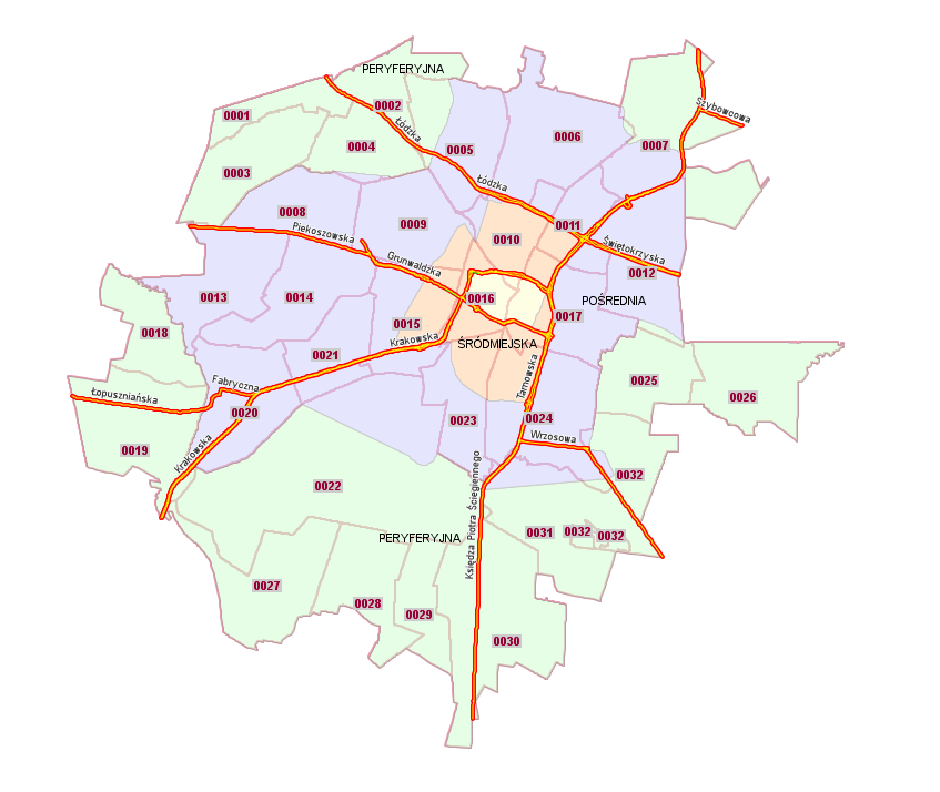 ZAŁĄCZNIK NR 2 GRAFICZNY DO ZARZĄDZENIA Nr 459/2014 PREZYDENTA MIASTA KIELCE z dnia 29.12.2014r.