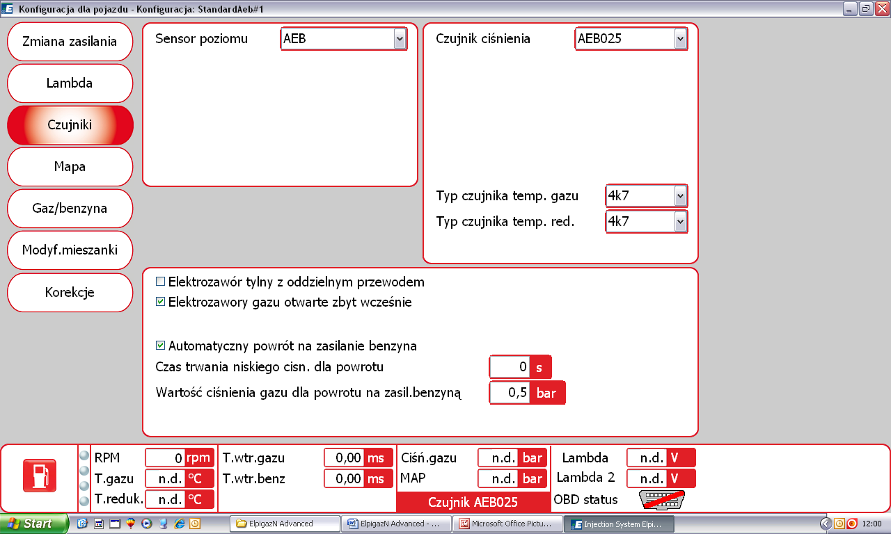 3. NOWE FUNKCJE W programie ElpigazN Advanced wersja 6.1.3.528 oprócz Zaawansowanej Autokalibracji dla sterowników Stella Maris, Stella Polare i Stella OBD S48 dostępny jest również szereg nowych funkcji.