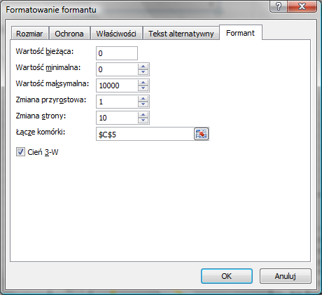 Rysunek 5. Z menu podręcznego wybierz polecenie Formatuj formant 8. W oknie Formatowanie formantu wprowadź parametry jak na rysunku 6.