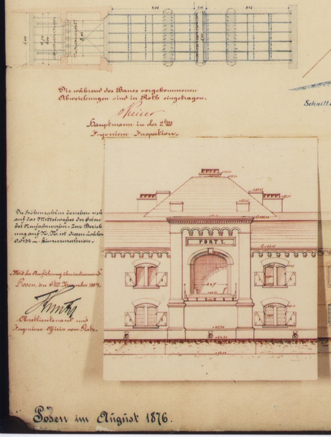 PROGRAM PRAC KONSERWATORSKICH MOSTU W FORCIE VII POŁOŻONEGO PRZY ULICY POLSKIEJ W POZNANIU Fragment projektu z 1876 r.