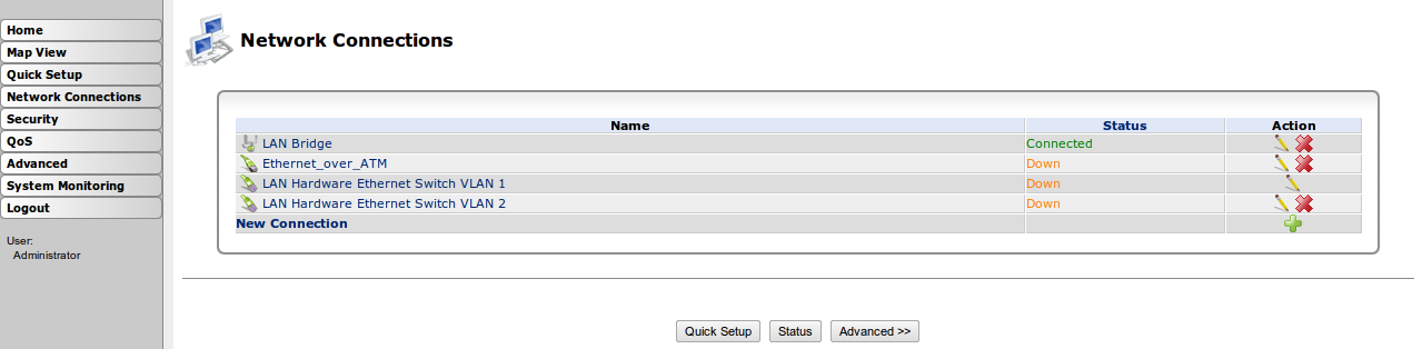 W Connection Summary zaznaczamy Edit the Newly Created Connection i wychodzimy przyciskiem Finish. W LAN Hardware Ethernet Switch VLAN 1 Properties w zakładce Settings zmieniamy Network: z LAN na WAN.