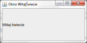 Przykład aplikacji z GUI public static void main(string[] args) { //aby uniknąć zakleszczeń, tworzenie GUI zawsze