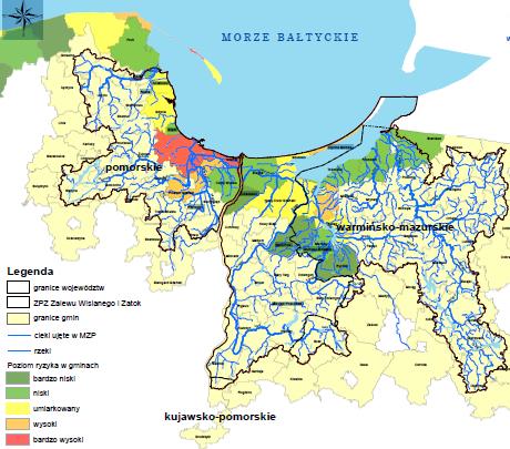 ZIDENTYFIKOWANE RYZYKO POWODZIOWE OD STRONY MORZA ZLEWNIA ZALEWU WIŚLANEGO I ZATOK Zlewnia