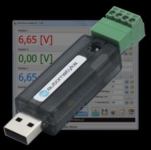 20mA USB RS-485 (MODBUS RTU) programowalne wyjścia cyfrowe (zależy od modelu) w wybranych