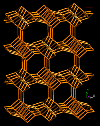 Klinoptilolit Typ struktury: HEULANDYT Wzór: (Na,K,Ca) 4 Al 6 Si 30 O