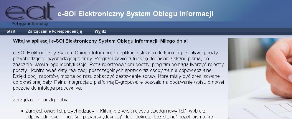 Zarządzanie Korespondencją Dostęp mają zarejestrowani