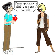 kowy, odsuwamy dwie kulki i, jak poprzednio, popychamy je w stronę pozostałych. Odskakują dwie kulki (rys. 16C). Doświadczenie możemy powtórzyć dla 3 i 4 kulek.