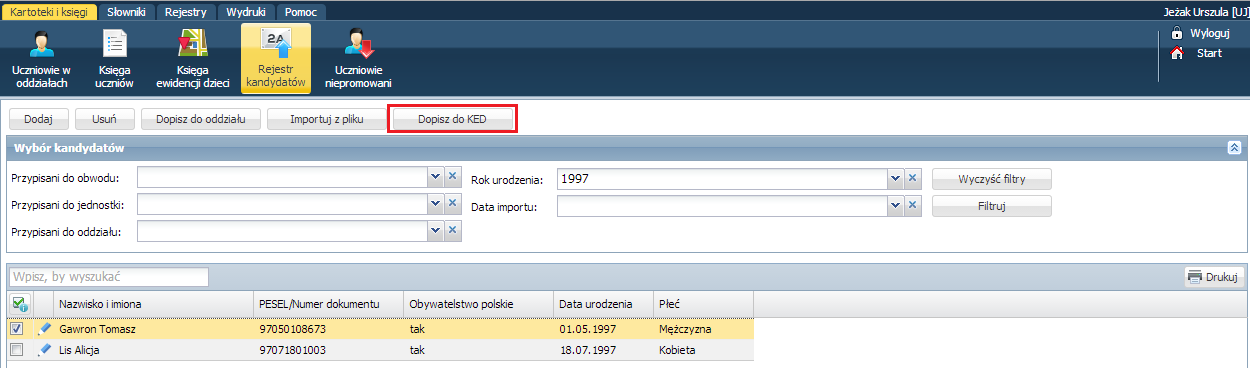 (np. 22.10.2014r.) Istnieje możliwość zmiany daty jedynie w zakresie trwania serii do daty końcowej(czyli od daty wprowadzenia do 22.10.2014r.), nie można zmienić daty na późniejszą niż data końcowa serii po zakończeniu serii (czyli na datę po 22.