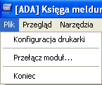 Pasek szybkiego dostępu składa się z ikon (przyciski wyróŝnione rysunkiem). Funkcje dostępne za pomocą tego paska są równowaŝne z poleceniami wybranymi z paska menu.