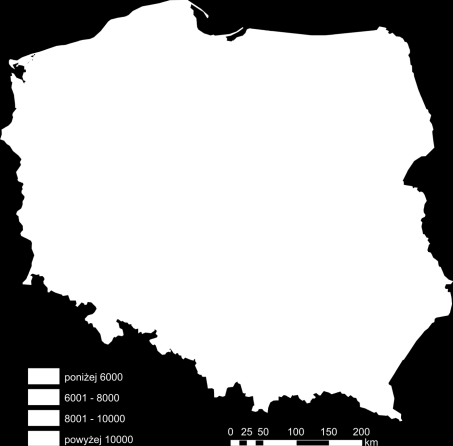 mieszkaoca średnia dla Polski