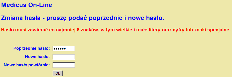 1. Logowanie do systemu i zmiana hasła. W to pole wpisujemy login Aplikację Medicus On-Line uruchamiamy wybierając istniejący na ekranie skrót.