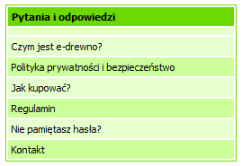 Rys. 9. Okno powitalne z informacjami dotyczącymi funkcjonowania serwisu 2.1.3. Pytania i odpowiedzi W lewej części ekranu serwisu e-drewno znajduje się menu Pytania i odpowiedzi (Rys. 10)