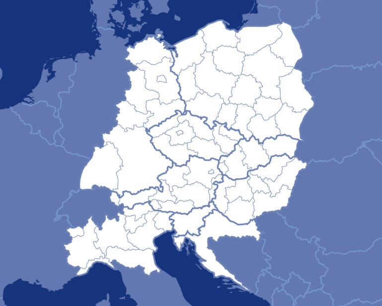 Zasięg terytorialny Austria, Chorwacja, Czechy, Polska, Słowacja, Słowenia, Węgry, Niemcy i Włochy wybrane regiony Budżet 246 milionów euro - Europejski